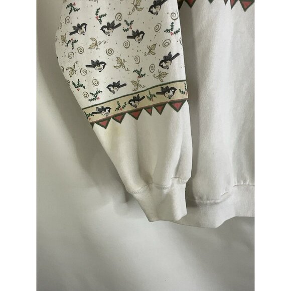 Vintage Cream and Brown Patterned Sweater - Picture 4 of 7